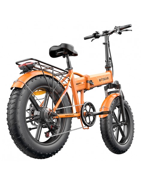ENGWE EP-2 Pro 20 Pollici Bicicletta Elettrica Pieghevole con Pneumatici Grassi 750W Motore 48V 13Ah LG 2022 Versione –Arancia Vendita Economica