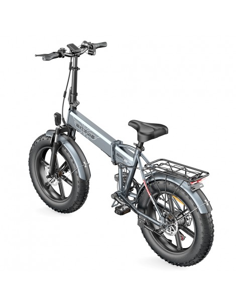ENGWE EP-2 Pro 20 Pollici Bicicletta Elettrica Pieghevole con Pneumatici Grassi 750W Motore 48V 13Ah LG 2022 Versione–Grigio Saldi Di Fabbrica