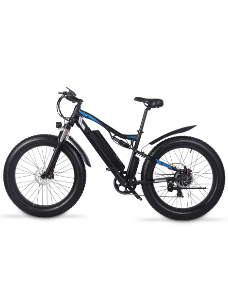 Shengmilo MX03 Bicicletta elettrica 48V 1000W Motore brushless 17Ah Batteria 26 pollici Pneumatici 40km/h – Nero Vendite Flash