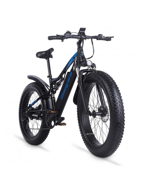 Shengmilo MX03 Bicicletta elettrica 48V 1000W Motore brushless 17Ah Batteria 26 pollici Pneumatici 40km/h – Nero Vendite Flash
