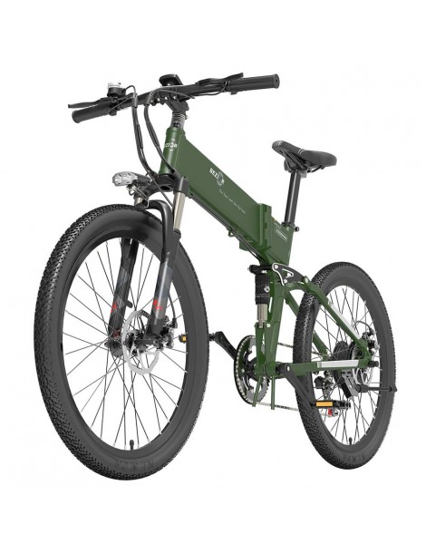 BEZIOR X500 Pro 26 pollici Pneumatici Bicicletta Elettrica Pieghevole 500W Motore - verde militare