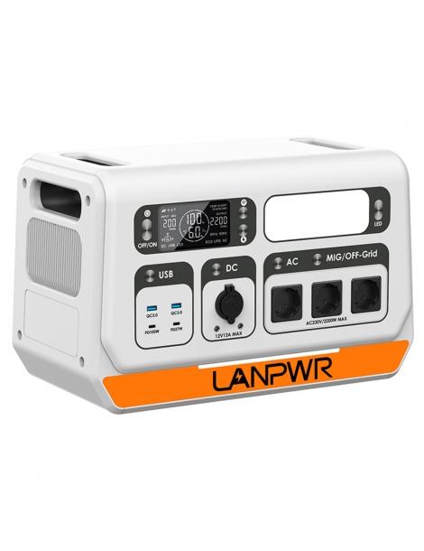LANPWR 2200PRO Stazione di alimentazione portatile con inverter on-grid supporto 200W/400W/600W/800W - Spina UE Fino Al -60%