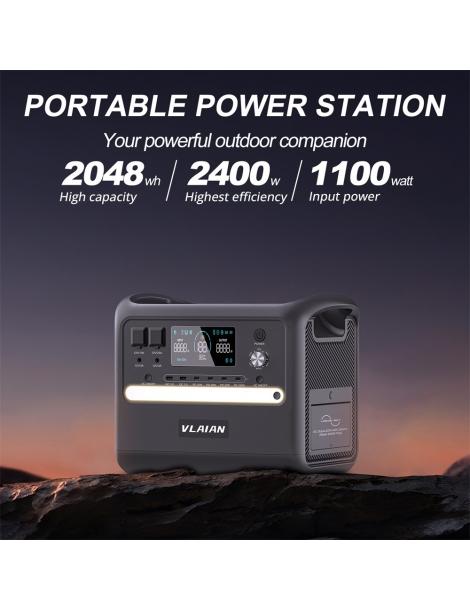 VLAIAN S2400 Generatore Solare Portatile Da 2048Wh/2400W Affare Del Giorno
