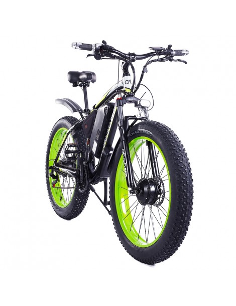 GOGOBEST GF700 26*4.0 Pneumatici Grassi Mountain Bike Elettrica 1000W Motore Brushless 48V 17 5Ah Batteria – Verde Vendita Economica