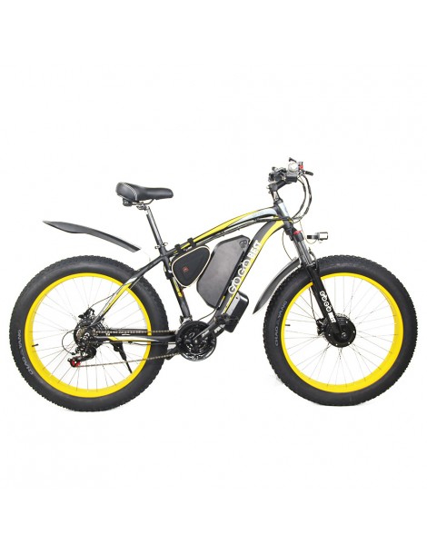 GOGOBEST GF700 26*4.0 Pneumatici Grassi Mountain Bike Elettrica 1000W Motore Brushless 48V 17 5Ah Batteria – Giallo Saldi Di Fabbrica