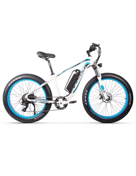 CYSUM M980 Pneumatici Grassi da 26 pollici Bicicletta Elettrica 1000W Motore Brushless 17Ah Batteria rimovibile - Nero Blu