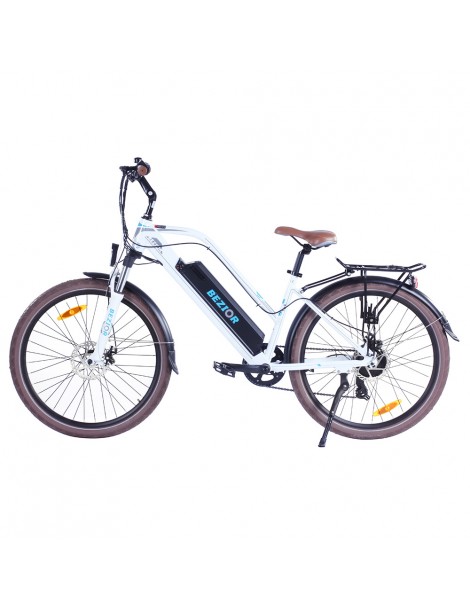 Bezior M2 Pro Ciclomotore elettrico 500W Motore 12.5Ah Batteria-Bianco Negozio