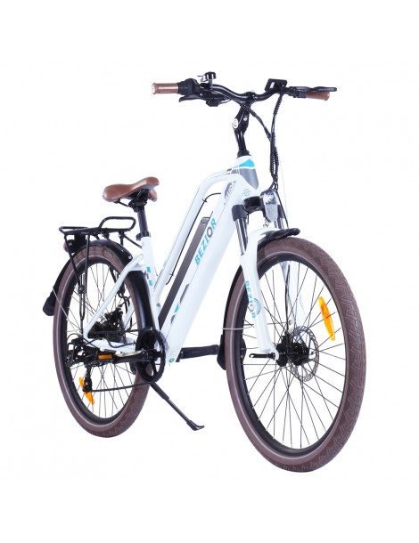 Bezior M2 Pro Ciclomotore elettrico 500W Motore 12.5Ah Batteria-Bianco Negozio