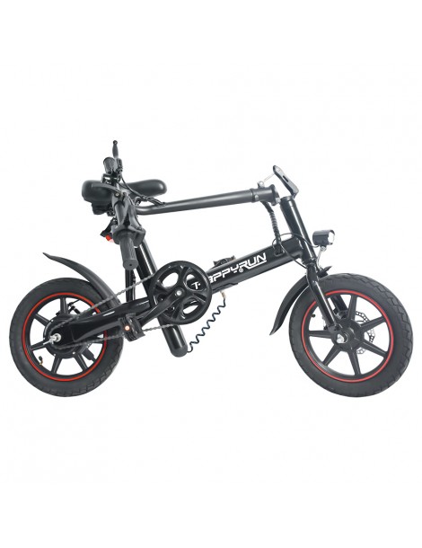 Happyrun HR-X40 Bicicletta elettrica leggera motore da 350W batteria da 36V 6Ah velocità massima 25km/h - Nero Nuova