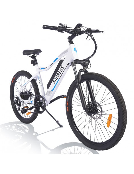 FAFREES F100 26' Bici elettrica 33 KMPH Mountain Ebike Adulti 350 W Motore 48 V 11 6 Ah Batteria rimovibile-Bianco Italy