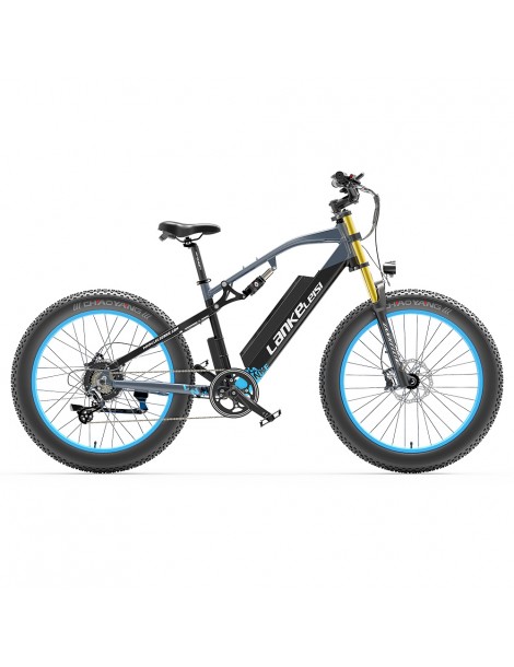 LANKELEISI RV700 16Ah 48V 1000W Bicicletta elettrica - Nero Blu