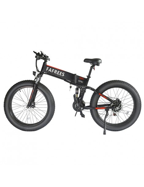 FAFREES FF91 26 Pollici Pneumatici Grassi Mountain Bike Elettrica Pieghevole Motore 1000W e Batteria 499Wh 10Ah - Nero Nuovo