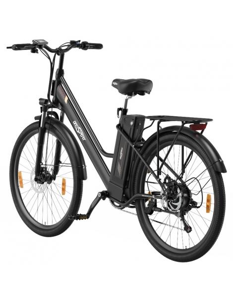 ONESPORT OT18-3 Bicicletta elettrica City pneumatici da 26*2.35 pollici motore da 250W batteria da 36V 14.4Ah - Nero Negozi Online