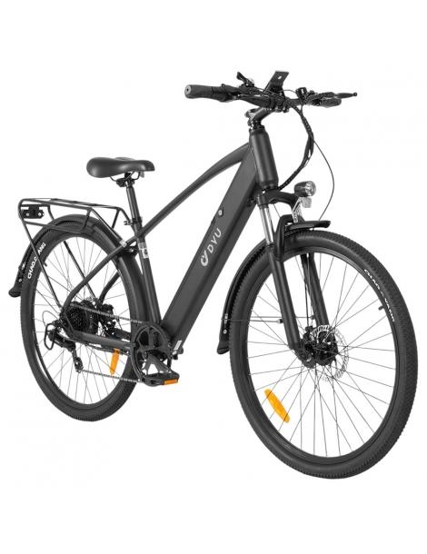 DYU C5 City Electric Bike motore 250W batteria 48V 10AH 27 5 pollici 25km/h 65km freni a doppio disco - nero Consegna Veloce