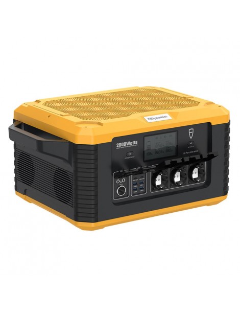 Fjdynamics Powersec MP2000 2264W/2000W Generatore Solare Portatile A Centrale Elettrica Pacco Batterie Rimovibile 12 Uscite Italy