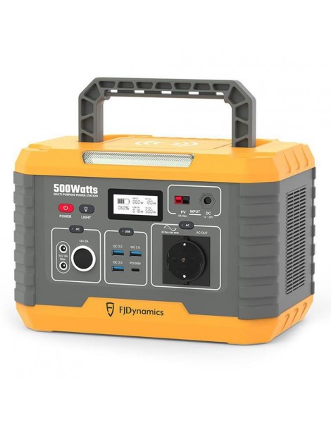 Fjdynamics Powersec MP500 520Wh/500W Centrale Elettrica Portatile Ricarica Wireless 10W 8 Porte Di Uscita Versione UE Italia