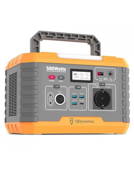 Fjdynamics Powersec MP500 520Wh/500W Centrale Elettrica Portatile Ricarica Wireless 10W 8 Porte Di Uscita Versione UE Italia