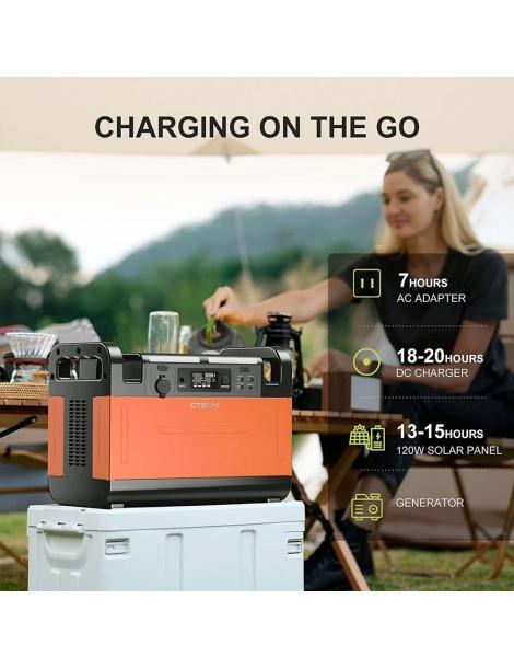 Ctechi GT1500 Stazione Di Alimentazione Portatile Da 1500W/1210Wh Batteria Lifepo4 Onda Sinusoidale Pura Shopping Online