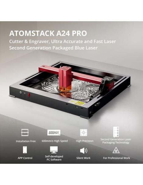 ATOMSTACK A24 PRO 24W Taglierina per incisione laser fuoco fisso precisione di incisione 0 02 mm Online