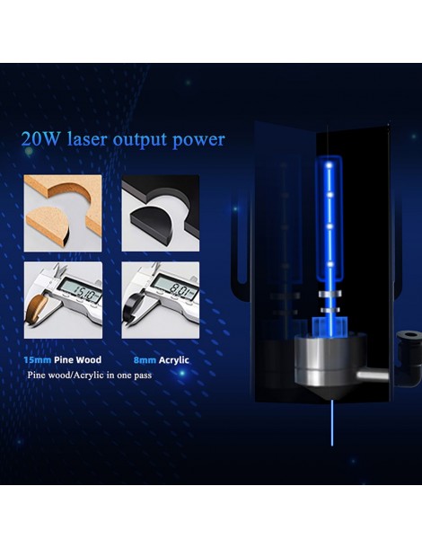 LONGER RAY5 20W Incisore laser spot laser 0 08*0 1 mm touchscreen a colori chipset 32 bit connessione APP 375*375 mm I Più Venduti