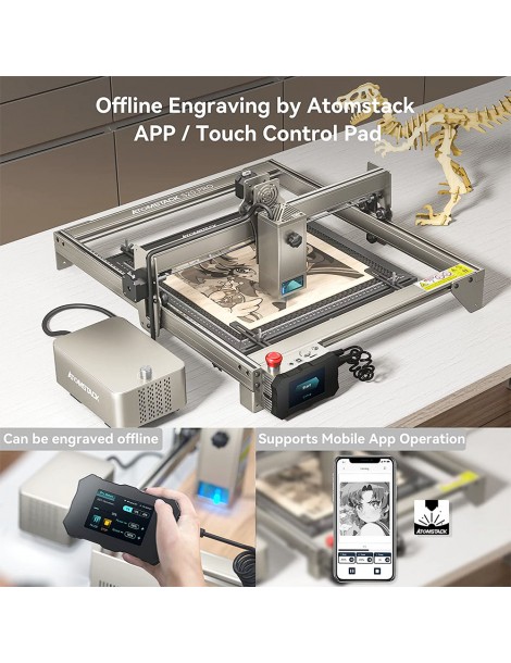 ATOMSTACK S20 Pro 20W Taglierina incisore laser con kit di assistenza pneumatica senza messa a fuoco laser a diodi quad-core Affare Del Giorno