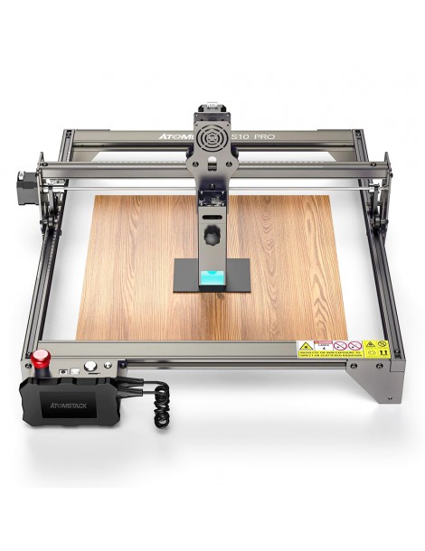 Taglierina per Incisione Laser ATOMSTACK S10 Pro 10W Potenza Macchina 50W Messa a Fuoco Fissa Spot Compresso 0 08x0 06mm Presa