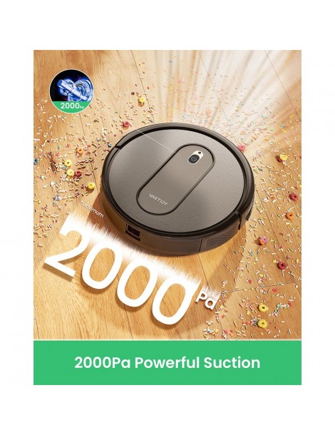 Vactidy T6 Aspirapolvere Robot con aspirazione da 2000Pa auto-ricarica batteria da 2500mAh 100minuti di autonomia Lightning offer