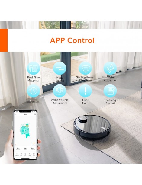 ILIFE A11 Robot Aspirapolvere Aspirazione 4000Pa Batteria 5200mAh mappatura multipiano Controllo App - Nero Liquidazione