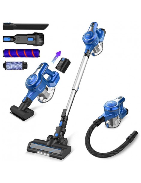 INSE S6 Aspirapolvere portatile a batteria 25 Kpa 2500 mAh Batteria agli ioni di litio Motore avanzato Brushless 250W - Blu Offerta speciale della fabbrica