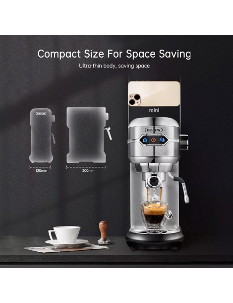 HiBREW H11 1450W Caffettiera macchina per caffè espresso semiautomatica a 19 bar polvere ESE POD Doppio uso acqua calda Sostegno trimestrale