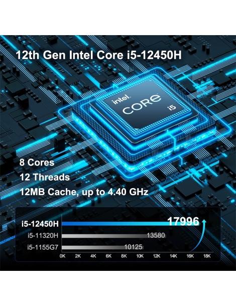 GEEKOM IT12 Mini PC Intel i5-12450H 8 core fino a 4 40 GHz 16 GB di RAM 512 GB SSD 2*USB 4 2*HDMI 2.0 Duty-free