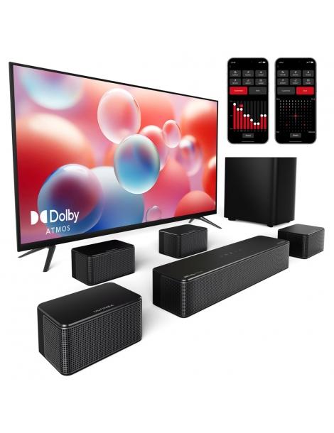 ULTIMEA Poseidon D80 Kit di altoparlanti subwoofer Soundbar a 7.1 canali Dolby Atmos 460 W di potenza di picco Promozione