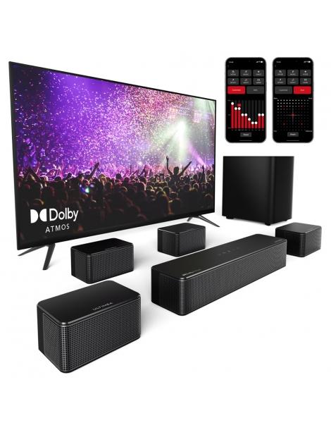 ULTIMEA Poseidon D80 Kit di altoparlanti subwoofer Soundbar a 7.1 canali Dolby Atmos 460 W di potenza di picco Promozione
