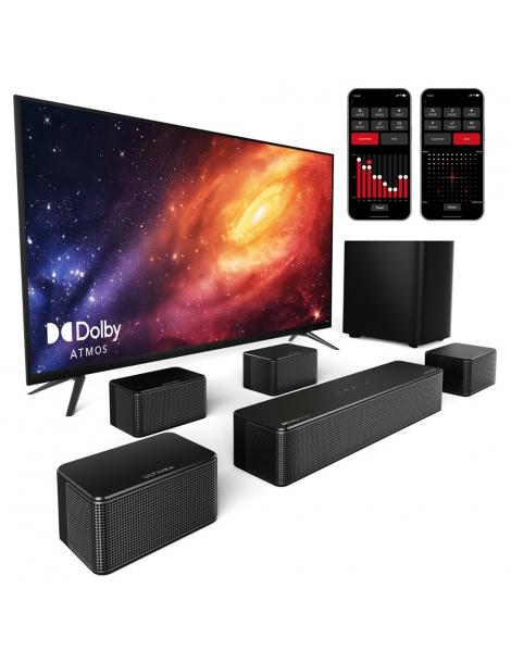 ULTIMEA Poseidon D80 Kit di altoparlanti subwoofer Soundbar a 7.1 canali Dolby Atmos 460 W di potenza di picco Promozione