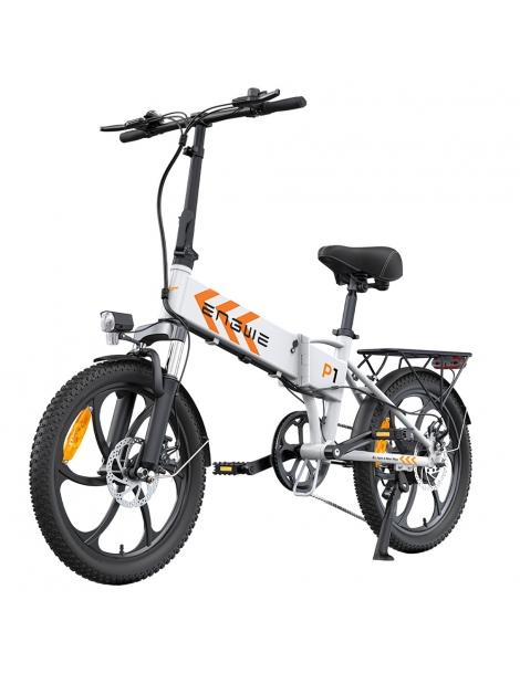 ENGWE P1 Bicicletta elettrica pieghevole pneumatico 20*3 pollici motore 250W batteria 36V 13Ah - Bianco Sconto