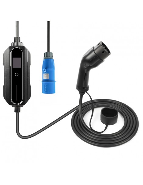 ANDAIIC Caricatore EV Caricatore portatile per auto elettriche Tipo 2 IEC62196 Modalità 2 10/16/20/24/32A Corrente - UE Nuova