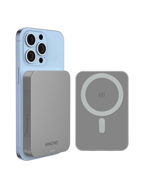 HINOVO MB1-10000 10000mAh Power Bank Wireless Magnetico in Metallo Batteria Mag-Safe per iPhone 14/13/12 Grande vendita