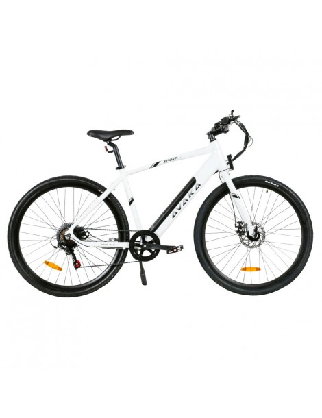 Bicicletta elettrica AVAKA R3 motore 36V 350W batteria 12 5Ah velocità massima 32km/h autonomia 70km - Bianco