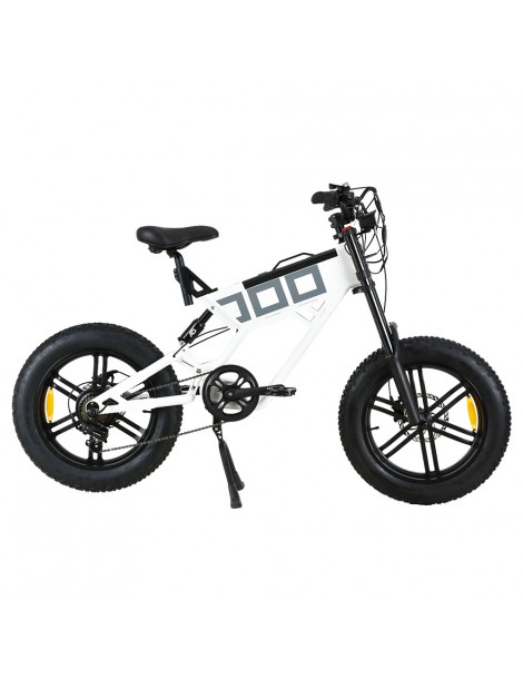 KUGOO T01 20*4.0 Pollici Pneumatici Bicicletta elettrica Motore 48V 500W Batteria 13Ah Velocità Massima 38km/h - Bianco