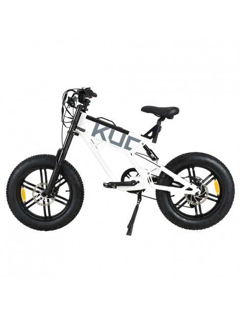 KUGOO T01 20*4.0 Pollici Pneumatici Bicicletta elettrica Motore 48V 500W Batteria 13Ah Velocità Massima 38km/h - Bianco Black Friday