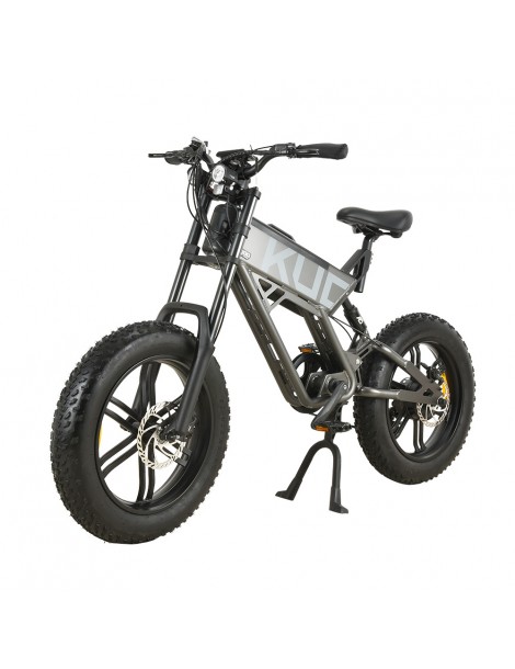 KUGOO T01 20*4.0 Pollici Pneumatici Bicicletta elettrica Motore 48V 500W Batteria 13Ah Velocità Massima 38km/h - Grigio Cyber Monday