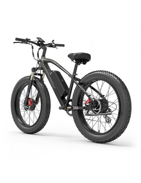 LANKELEISI MG740 PLUS 26*4.0'' Pneumatici Bici Elettrica 1000W*2 Doppio Motore 48V 17.5Ah Batteria - Grigio Offerta natalizia
