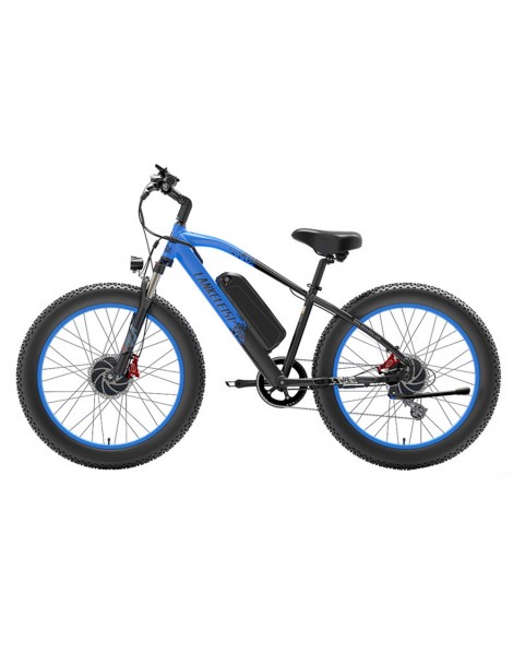 LANKELEISI MG740 PLUS 26*4.0'' Pneumatici Bici Elettrica 1000W*2 Doppio Motore 48V 17.5Ah Batteria - Blu Offerta Pasqua