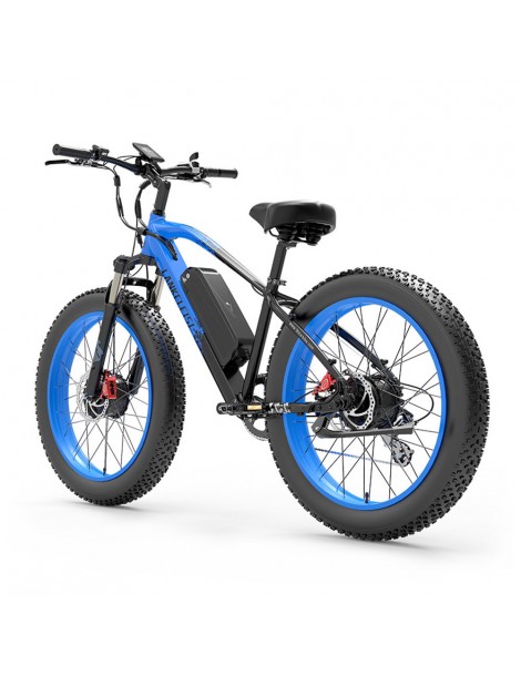 LANKELEISI MG740 PLUS 26*4.0'' Pneumatici Bici Elettrica 1000W*2 Doppio Motore 48V 17.5Ah Batteria - Blu Offerta Pasqua