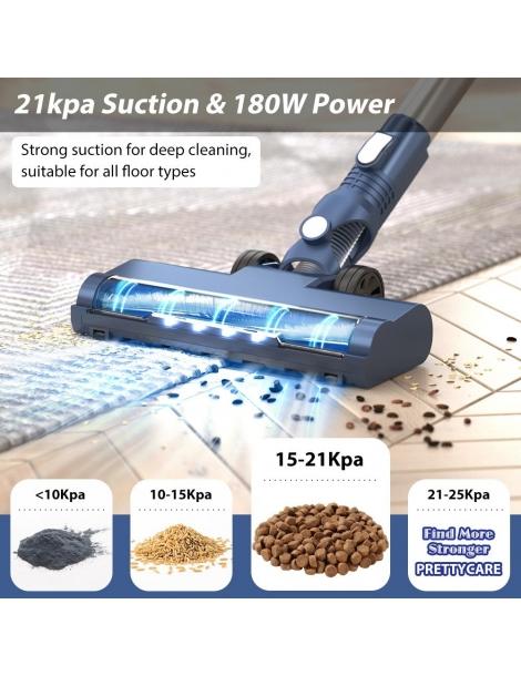 PRETTYCARE W200 Aspirapolvere portatile a batteria aspirazione 21KPa Sconti VIP