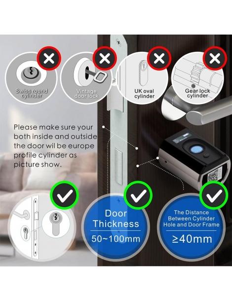 WELOCK TouchEBL41 Blocco porta intelligente con impronte digitali In vendita