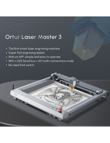 ORTUR Laser Master 3 Incisore laser 10W con Modulo Laser LU2-10A Arresto di Emergenza 20.000mm/min 400mmx400mm Sconti questo mese