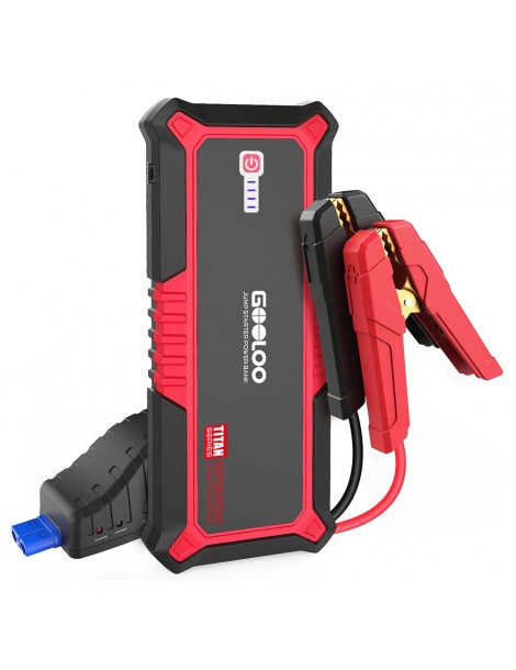 GOOLOO GP2000 avviatore di emergenza per auto con picco di 2000A Jump Box da 12V alimentatore da 19800mAh - Rosso Italia