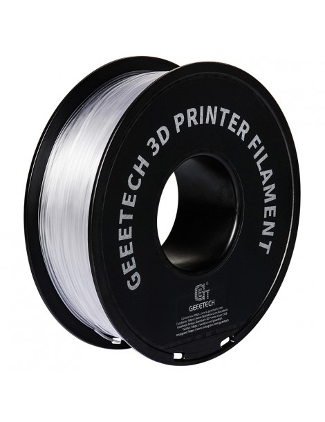 Geeetech Filamento PETG per stampante 3D precisione dimensionale 1 75 mm /- 0 03 mm Bobina da 1 kg (2 2 libbre) - Trasparente Nuovo