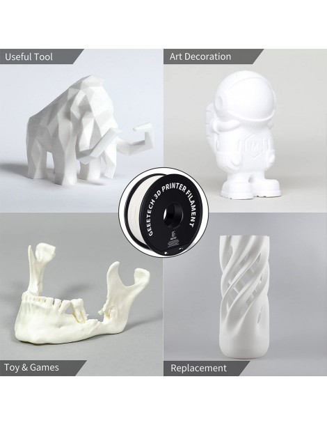 Geeetech Filamento ABS per stampante 3D precisione dimensionale 1 75 mm /- 0 03 mm Bobina da 1 kg (2 2 libbre) - Bianco Vendita